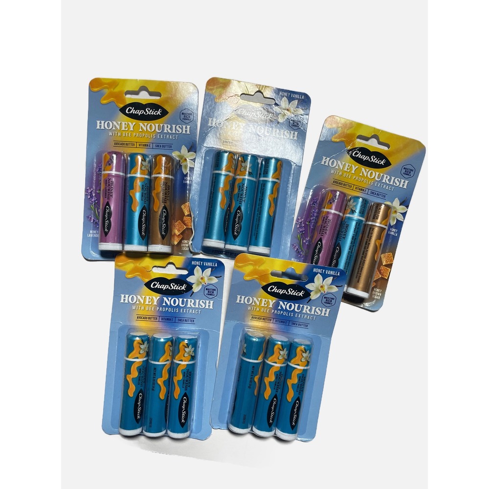 ChapStick Honey Nourish Lip Balm Unisex 15pc Multi Bee Propolis Extract‎ Variety